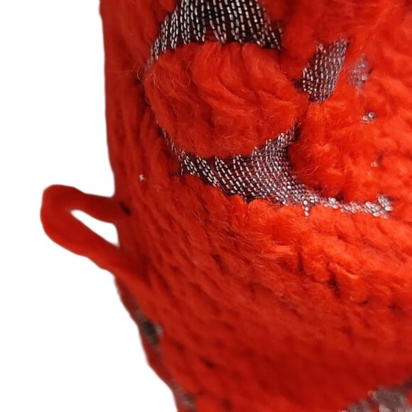 LOUIS VUITTON LV Classic Vintage Red & Metallic Silver Monogram Scarf VWT - Picture 10 of 14